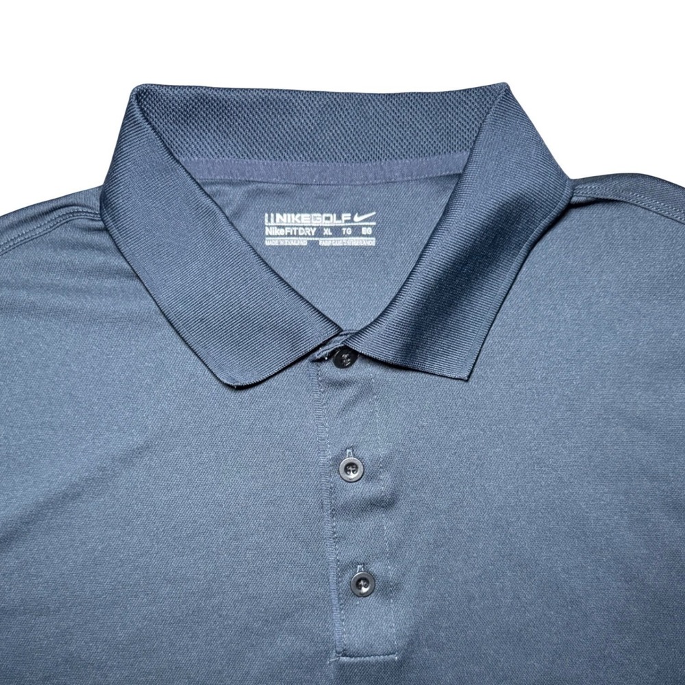 Nike Golf Polo Short Sleeve Shirt Mens XL Navy Blue Fit Dry